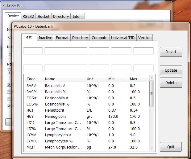 DB Test Dialog